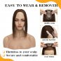 Hair Toppers for Women Real Human Hair Topper No Bangs 6 Inch #4 Medium Brown Si
