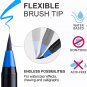 Watercolor Brush Pens, 24 Colors Flexible Real Nylon Brush Tip Pens for Watercol