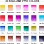 Watercolor Brush Pens, 24 Colors Flexible Real Nylon Brush Tip Pens for Watercol