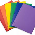 Multicolor Plastic Two Pocket Folders with 3 Holes, Plastic Folders with 2 Pocke
