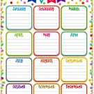 Confetti Happy Birthday Chart Poster for Classroom Decorations Birthday Chart Ca