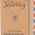 Mini Bicycle Necklace, Journey Traveler Pendant Charm, Gifts for Cyclists & Wand