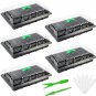 5 Set Seed Starter Trays with Humidity Dome, 200 Cell Grow Trays Seedlings Plant