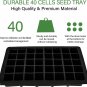 5 Set Seed Starter Trays with Humidity Dome, 200 Cell Grow Trays Seedlings Plant