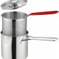 1 Set Stainless Steel Fryer Mini Food Stainless Steel Frying Pan Outdoor Deep Fr