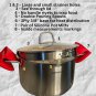 Cookware Stainless Steel Pot 18/10 | 6 Quart Soup Pot with Lid and Silicone Mitt