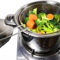 6QT Deep Fryer Set Stainless Steel Deep Fry Basket & 3-Ply Deep Frying Pot Sauce