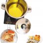 6QT Deep Fryer Set Stainless Steel Deep Fry Basket & 3-Ply Deep Frying Pot Sauce