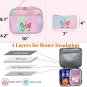 Kids Backpack for Girls with Insulated Lunch Box Toddler School Bag Set (Unicorn