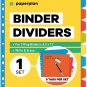 3 Ring Binder Dividers with Tabs - 8 Tab Dividers for 3 Ring Binder - Plastic Di
