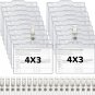Name Tags with Clips Name Tag Holder for 4 X 3 ID Badge, Clear Waterproof Vinyl