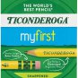 Ticonderoga My First Short Triangular Wood-Cased Pencils, 2 HB Soft, with Eraser