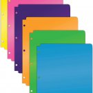 3 Hole Punch Pocket Folders, Heavyweight Plastic 2 Pocket Folders, Bulk Pack, As