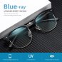 Blue Light Blocking Glasses Retro Semi Rimless UV400 Clear Lens Computer Eyewear