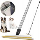 60" Adjustable Long Handle Metal Pet Hair Remover, Pet Hair Rake, Rug Rake, Dura