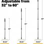 60" Adjustable Long Handle Metal Pet Hair Remover, Pet Hair Rake, Rug Rake, Dura