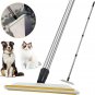 60" Adjustable Long Handle Metal Pet Hair Remover, Pet Hair Rake, Rug Rake, Dura