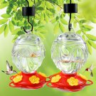 Glass Hummingbird Feeders for Outdoors Hanging 15 Oz Sealed and Leak- Proof Easy