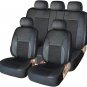 Car Seat Covers Full Set - Luxurious Leather Auto Front Rear Headrest Seat Prote