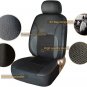 Car Seat Covers Full Set - Luxurious Leather Auto Front Rear Headrest Seat Prote
