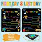 First & Last Day of School Board Sign, 14X11 Inch Back to School Chalkboard Sign