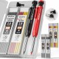 Nicpro Carpenter Pencil with Sharpener, Mechanical Carpenter Pencils Set with 26