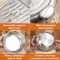 Janpanese Style Tempura Frying Pot with Lid,Stainless Steel Deep Fryer Pot with