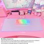 White Gaming Mouse Pad RGB Mousepad Non-Slip Rubber Base Extra Large Cool XL XXL
