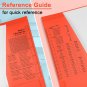 Plastic 3 Hole Punch Folders with Reference Guide, 5 Pack Heavy Duty 4 Pocket Fo