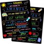 First & Last Day of School Board - 10 X 12 Inch Double Sided Wooden Chalkboard -