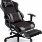 Computer Chair with Footrest Gaming Chair Office High Back Chair, Racing Style F