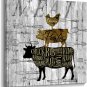 Canvas Wall Art for Kitchen Restaurant Wall Decoration Animal Theme Wall Decor M