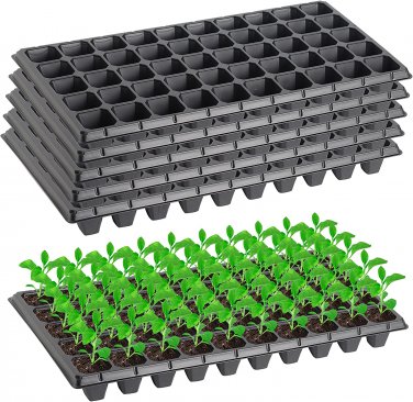 250 Cells 20&Atilde;�10 Inch Seedling Plug Trays - 5 PCS 54X28Cm Reusable Seed Starter C