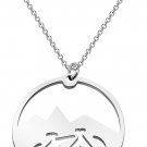 Mountain Bike Necklace Travel Accessories Sport Pendant for Cyclist Cycling Love