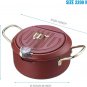 Fryer Frying Pot, Japanese Tempura Fryer with Thermometer, Lid and Oil Drainer,