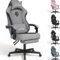 Gaming Chair with Footrest-Computer Ergonomic Video Game Chair-Backrest and Seat