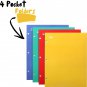 - Pocket Folders, 4 Pocket, 4 Pack, Vibrant Colors, Folders with Pockets 3 Hole