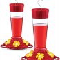 Hummingbird Feeder 10 Oz [Set of 2] Plastic Hummingbird Feeders for Outdoors, wi