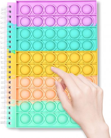 Journal Notebook, Spiral Notebook, College Ruled Notebooks, Push Pop Bubble Fidg
