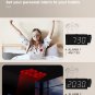 Projection Alarm Clock on Ceiling,Led Digital Clock for Bedroom with Battery Bac