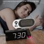 Projection Alarm Clock on Ceiling,Led Digital Clock for Bedroom with Battery Bac