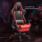 Massage Gaming Chair with Footrest Reclining High Back Ergonomic Office Chair wi