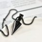 Stainless Steel Hypoallergenic Necklace Black Gold Silver Pendant Necklace for B