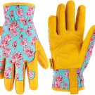 Leather Gardening Gloves for Women, Garden Gloves Thorn Proof Cowhide Working Gl