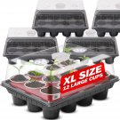 Pack of 5 Plant Germination Kit - 4" Dome Closure Seed Starter Tray, 2 Adjustabl