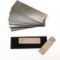 Name Badge Blanks with Magnetic Backing - 10 Pack Brushed Silver 1" X 3"