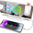 Projection Alarm Clock on Ceiling, Digital Mirror Alarm Clock for Bedroom Ceilin
