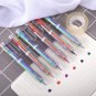 6 Pack Multicolor Pens 0.5Mm 6-In-1 Retractable Ballpoint Pens 6 Colors Transpar