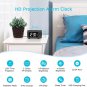 Projection Alarm Clock for Bedroom, Radio Alarm Clock with Projection on Ceiling