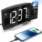 Projection Alarm Clock,Fm Clock Radio with 0-100% Dimmer,Digital Clock Radio for